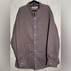 Duluth Trading Co Men's Checkered Shirt - Blue and orange magnaReady